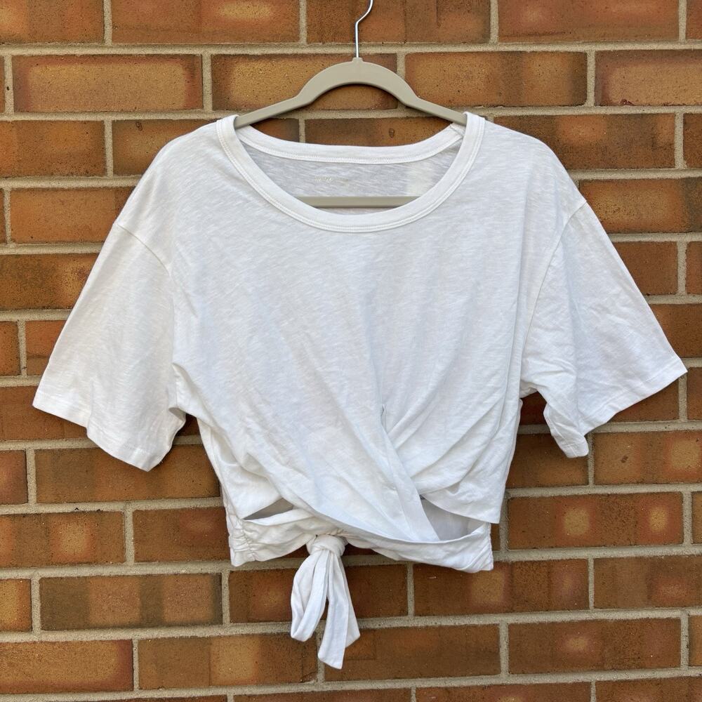 NWT Aerie Crop Wrap Tie Back Short Sleeve Tee Sz Medium